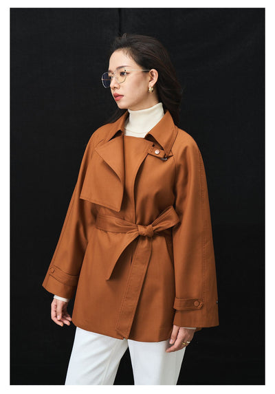 Abrigo Gabardina Asimétrica Suelta Casual Midi para Mujer - Image 18