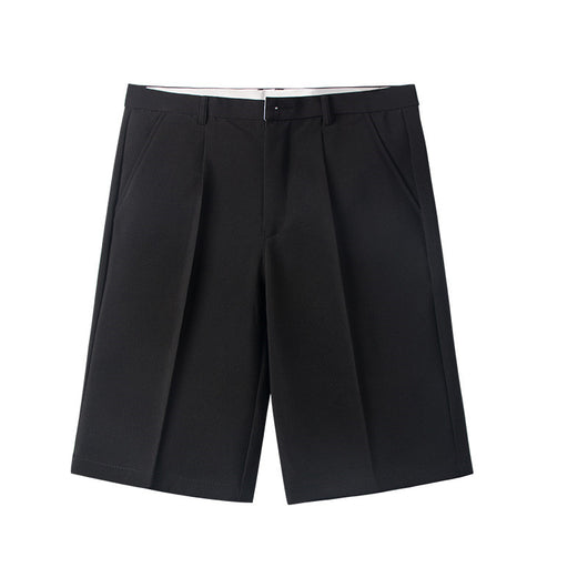 Pantalones Casuales Holgados de Cinco Puntos en Colores Sólidos para Hombre - Image 7