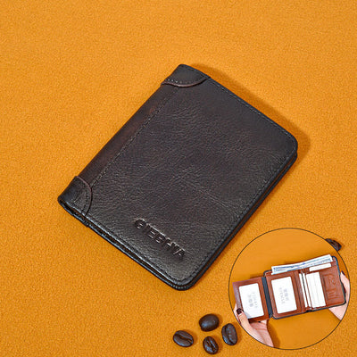Billetera Hombre Cuero Antirrobo RFID Ultra Delgada Multi Tarjetas - Image 3