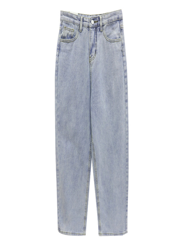 Pantalones Vaqueros Talle Alto Sueltos Efecto Adelgazante