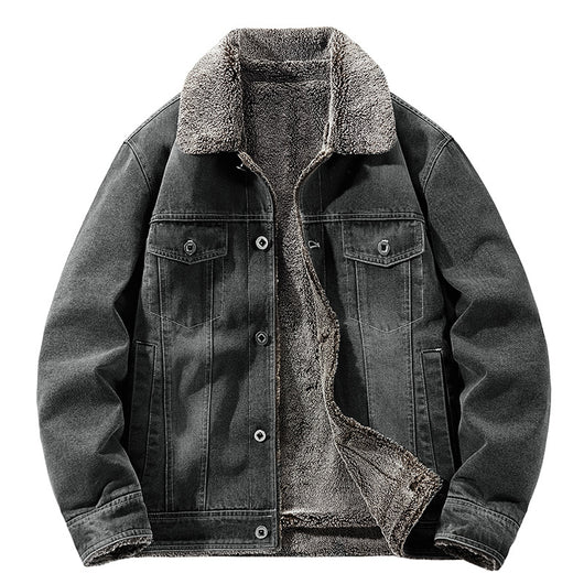 Sudadera de Mezclilla Forrada en Polar - Abrigo Grueso y Cálido para Hombre - Image 7