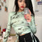 Crop Top Corto con Cordón Ajustable para Mujer