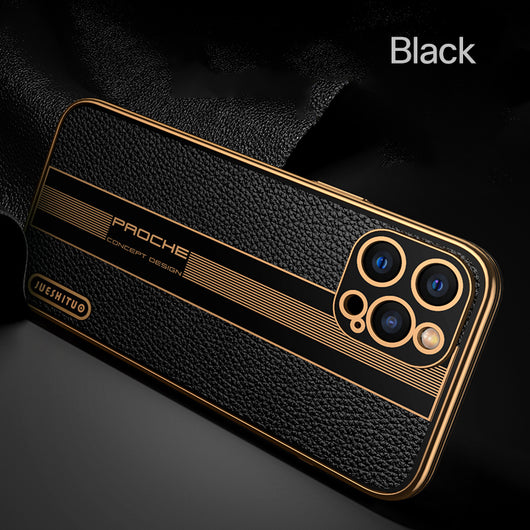 Funda de Cuero Premium para iPhone con Protección Total de Lentes - Image 2