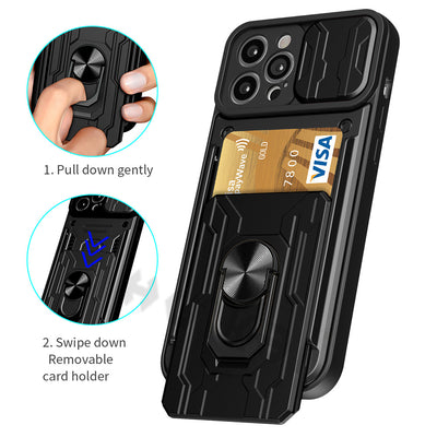 Funda Protectora con Soporte de Tarjeta y Anillo Antideslizante - Image 4