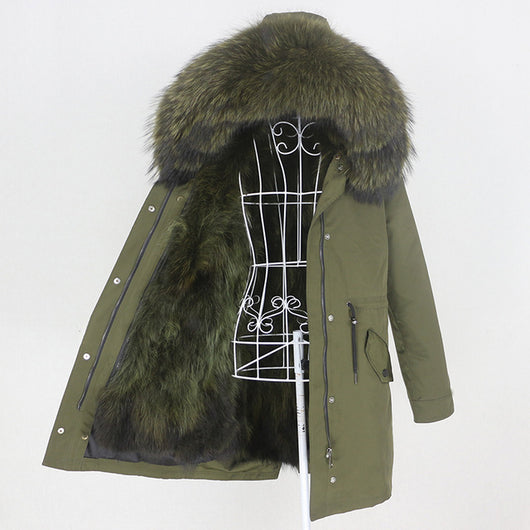 Abrigo Largo de Invierno para Mujer con Pelaje Natural - Image 8