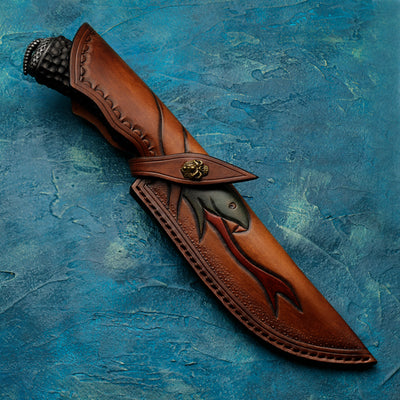 Cuchillo de Supervivencia Damasco Forjado a Mano - Alta Dureza para Aventuras - Image 9