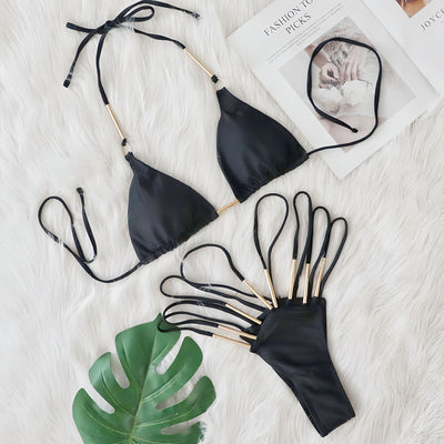 Bikini de Talle Alto con Accesorios Metálicos y Tirantes Ajustables - Image 10