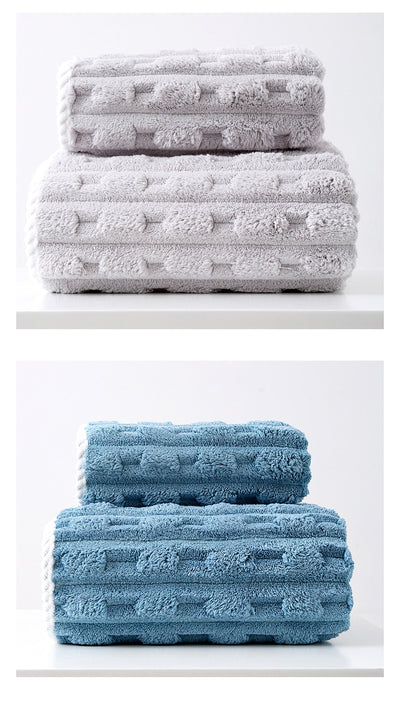 Toalla Facial Extragrande de Terciopelo Coral - Absorbente y Suave - Image 26