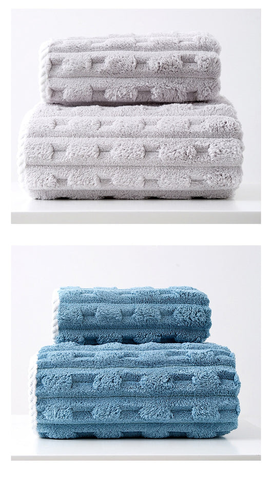 Toalla Facial Extragrande de Terciopelo Coral - Absorbente y Suave - Image 26