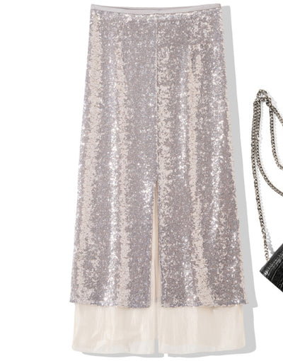 Falda Elegante con Detalles de Lentejuelas y Abertura Trasera - Image 16