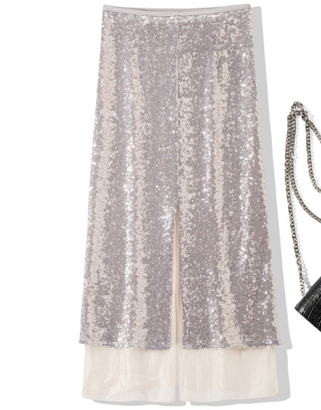 Falda Elegante con Detalles de Lentejuelas y Abertura Trasera - Image 16