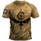Playera Casual Suelta de Manga Corta para Hombre Cuello Redondo