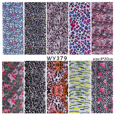 Calcomanías de Uñas Leopardo con Flores - Image 12