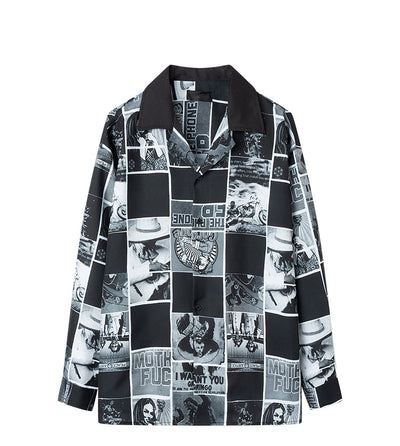 Camisa Manga Larga Estampado Cómics Flores Retro - Image 12