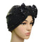 Women's Sequin Bow Bandana Beanie