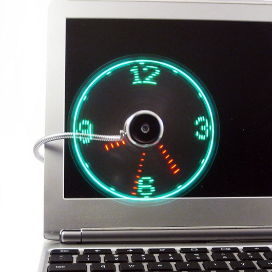 Ventilador USB Mini Flexible con Reloj LED y Luz Ajustable - Image 4