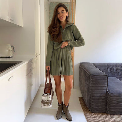 Falda Plisada Personalizada para Mujer - Conjunto de Moda - Image 11
