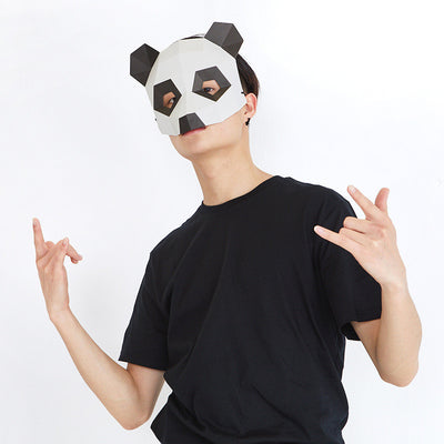 Máscara 3D Media Cara - Diseños Animales Fox, Elefante, Panda y Alce - Image 9