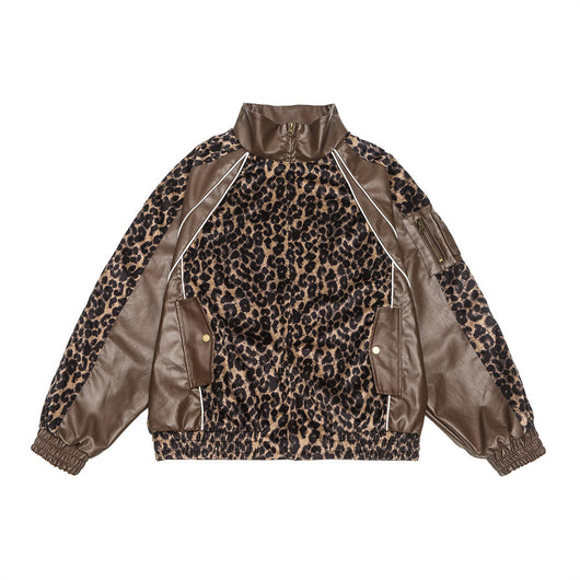 Chaqueta de Cuero PU con Detalles Leopardo - Image 6
