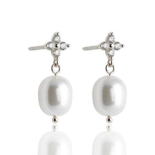 Aretes de Plata Esterlina 925 con Circonitas Trébol de Cuatro Hojas para Mujer - Image 6
