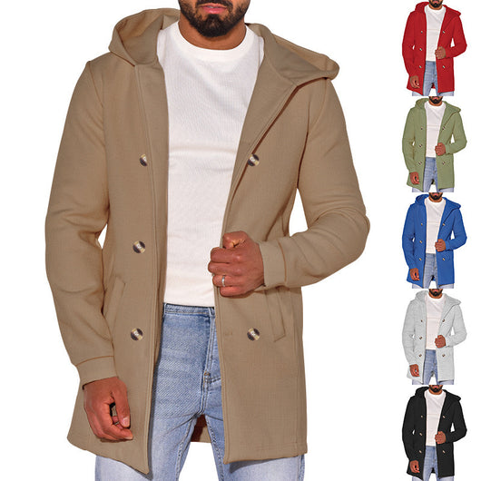 Abrigo de Lana Tipo Trench para Hombre - Image 14