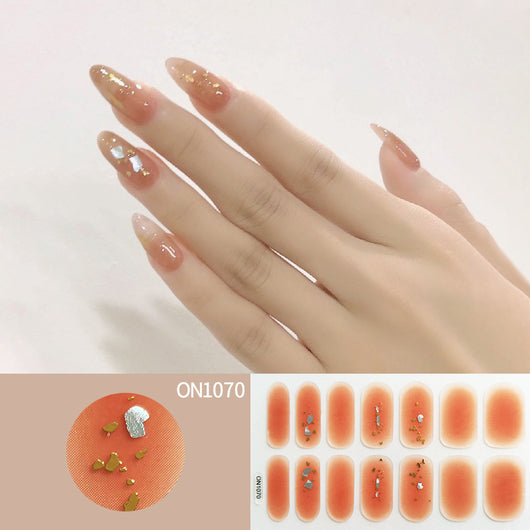 Stickers de Uñas Mariposa Floral con Efecto Láser Bronceado - Image 14