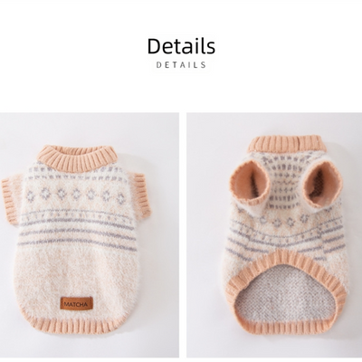 Suéter Diamante para Perros Pequeños - Abrigo Cálido para Otoño e Invierno - Image 3