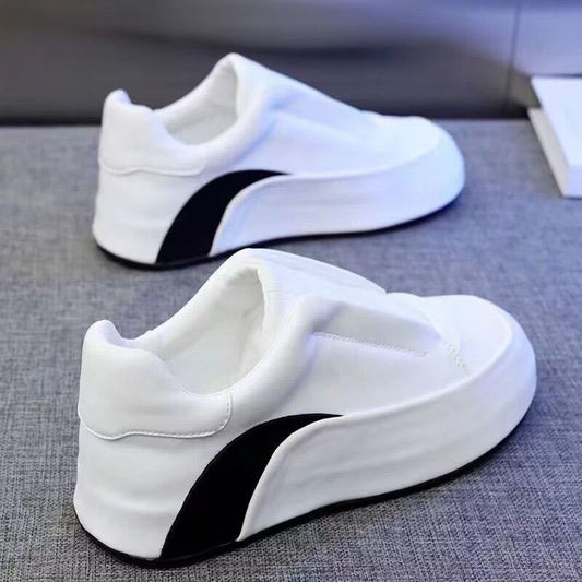 Zapatos Casuales de Cuero Genuino con Cierre Elástico y Transpirabilidad Máxima