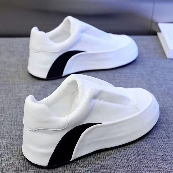 Zapatos Casuales de Cuero Genuino con Cierre Elástico y Transpirabilidad Máxima