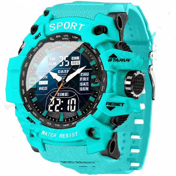 Reloj Deportivo Electrónico para Niños con Pantalla Luminosa Negro