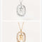 Women's Light Luxury Alphabet Sterling Plateado Collarbone Necklace M Dorado