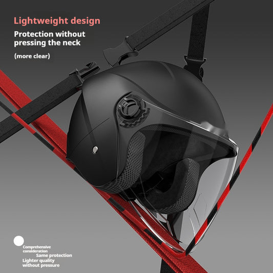 Casco de Moto Eléctrica con Aislamiento Térmico y Protección Contra el Viento