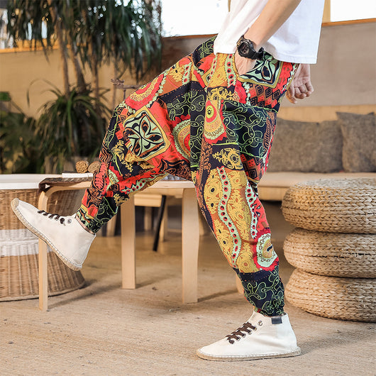Pantalones Nepal de Lino Estilo Asiático con Cintura Baja - Image 5