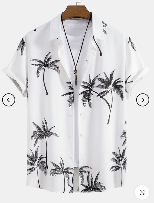 Camisa Estampada Artística para Hombre - Manga Corta - Image 12