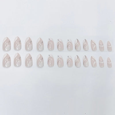 Esmalte de Uñas Profesional con Detalles Dorados y Lunares Plateados - Image 6