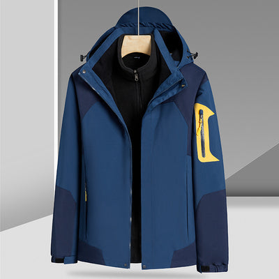 Chaqueta 3 en 1 Impermeable y Rompevientos con Forro Removible de Felpa - Image 9