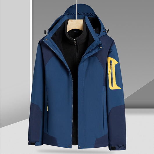 Chaqueta 3 en 1 Impermeable y Rompevientos con Forro Removible de Felpa - Image 9