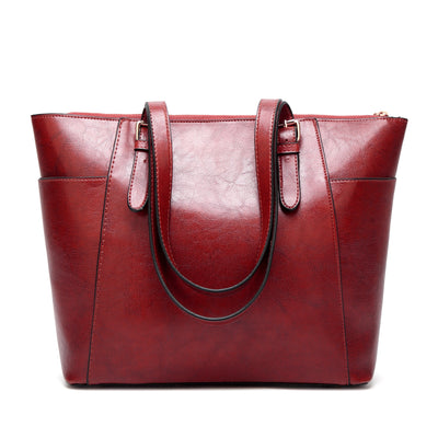 Bolso Tote de Cuero Encerado para Mujer - Gran Capacidad - Image 16