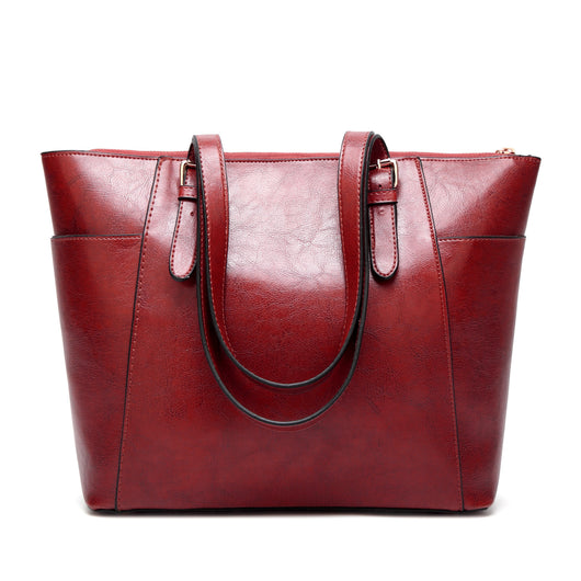 Bolso Tote de Cuero Encerado para Mujer - Gran Capacidad - Image 16