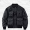 Chaqueta Beisbolera Suelta con Múltiples Bolsillos para Hombre