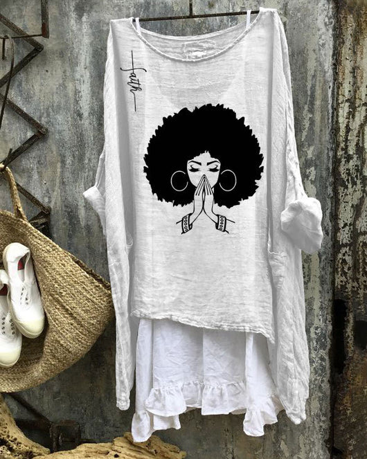 Blusa Casual Estampada de Manga Larga para Mujer - Image 6