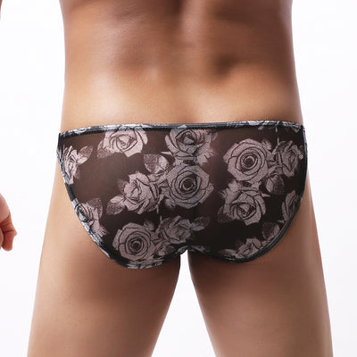 Calzoncillos Tipo Brief de Malla con Estampado Floral para Hombre - Tinta - Image 9