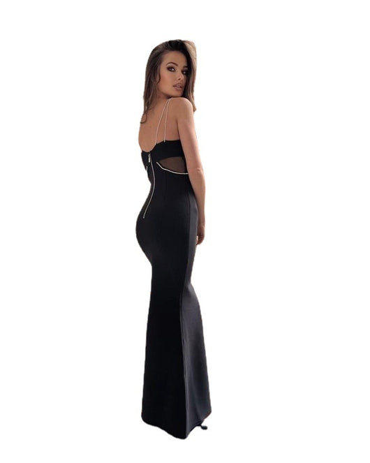 Vestido de Noche Largo con Cintura de Malla Elegante - Image 10