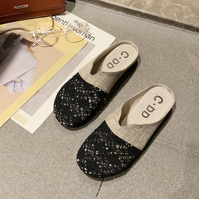 Sandalias de Lino sin Tacón con Diseño Calado - Image 8