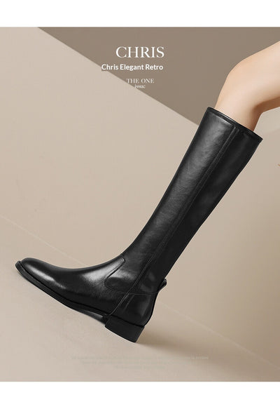 Botas Altas para Mujer con Tacón Medio y Punta Redonda - Image 12