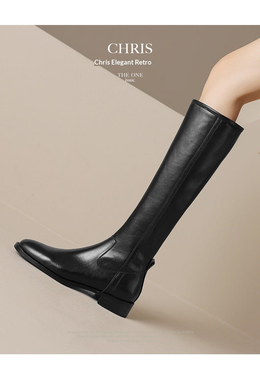 Botas Altas para Mujer con Tacón Medio y Punta Redonda - Image 12