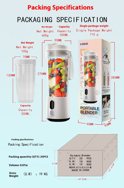 Licuadora Portátil Recargable Multifunción para el Hogar - Image 11