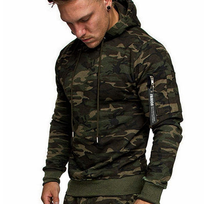 Sudadera Camuflaje con Capucha Slim Fit para Hombre - Image 11