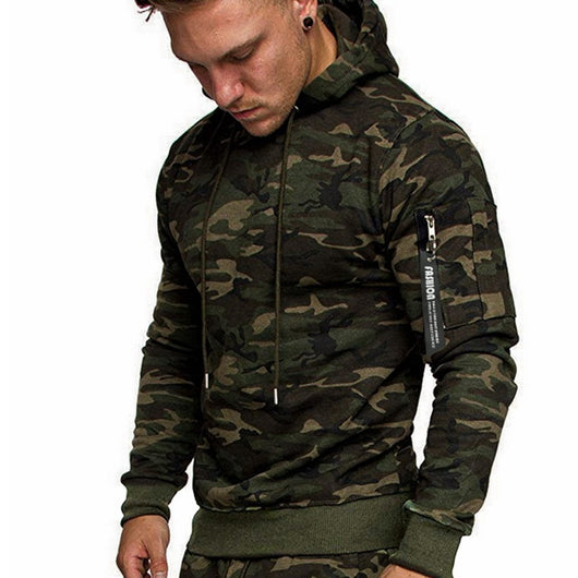 Sudadera Camuflaje con Capucha Slim Fit para Hombre - Image 11