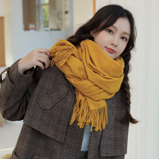 Bufanda Reversible de Lana Gruesa para Otoño e Invierno - Image 17